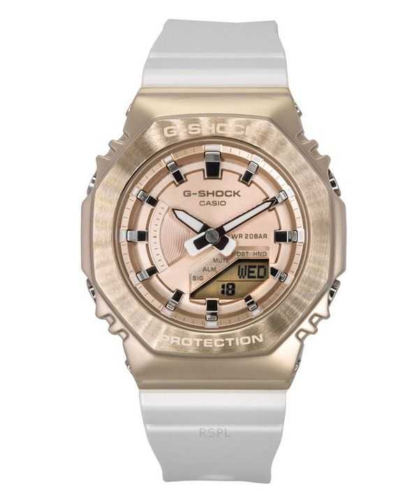 Casio G-Shock Analog Digital Bio-Based Resin Strap Rose Gold Dial Quartz GM-S2100CW-7A 200M Orologio da donna