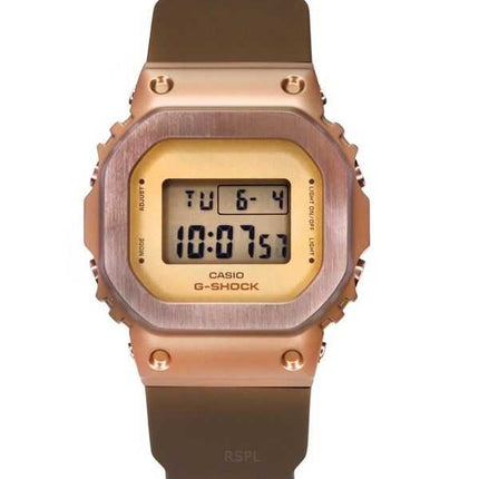 Casio G-Shock Orologio da donna digitale marrone con lunetta placcata in ioni e cinturino in resina a base biologica al quarzo G
