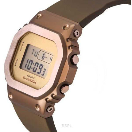 Casio G-Shock Orologio da donna digitale marrone con lunetta placcata in ioni e cinturino in resina a base biologica al quarzo G