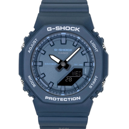 Orologio da donna Casio G-Shock analogico-digitale con cinturino in resina bio-based, quadrante blu, movimento al quarzo, modello GMA-P2100BA-2A, impermeabile fino a 200 metri.