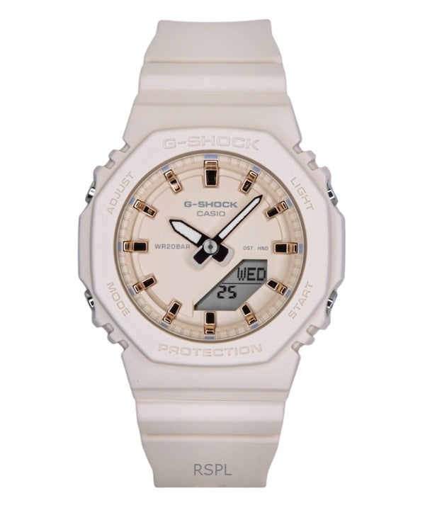 Orologio da donna Casio G-Shock analogico digitale con cinturino in resina e quadrante beige al quarzo GMA-P2100M-4A 200M