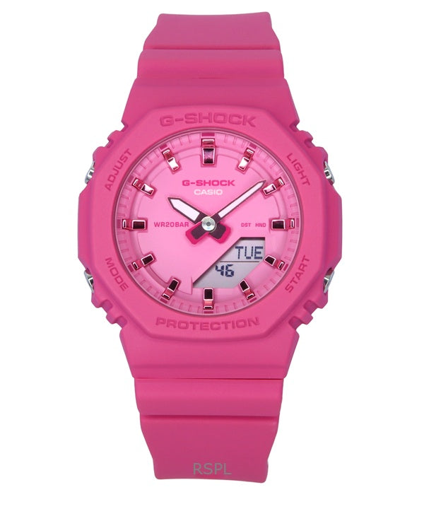 Orologio Casio G-Shock analogico digitale in resina a base biologica con quadrante rosa al quarzo GMA-P2100PP-4A 200M da donna