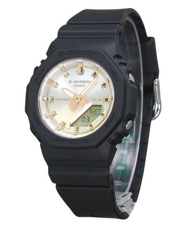 Casio G-Shock Analog Digital Sunset Glow Series Orologio da donna in resina a base biologica con quadrante in oro al quarzo GMA-