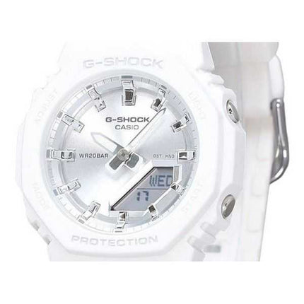 Casio G-Shock Analog Digitale Bianco Resina Bio Based Cinturino Argento Quadrante Quarzo GMA-P2100VA-7A 200M Orologio da Donna