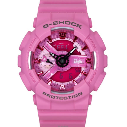 Orologio Casio G-Shock analogico digitale Barbie Collaboration in resina bio-based con quadrante rosa al quarzo GMA-S110BE-4A 200M da donna
