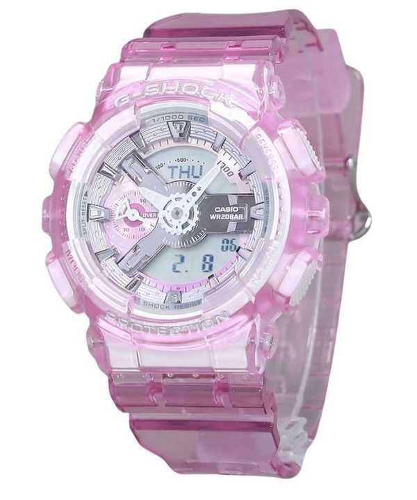 Casio G-Shock Analog Digital Virtual Worlds Traslucido Rosa Quadrante Multicolore Quarzo GMA-S110VW-4A 200M Orologio da Donna