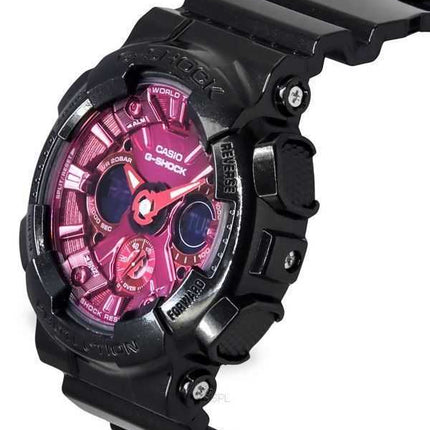 Orologio da donna Casio G-Shock analogico digitale con cinturino in resina quadrante bordeaux al quarzo GMA-S120RB-1A 200M
