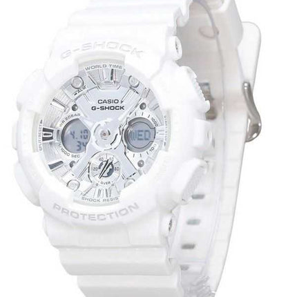 Casio G-Shock Analog Digital Bio Based Cinturino in resina bianca Quadrante argento Quarzo GMA-S120VA-7A 200M Orologio da donna