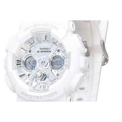 Casio G-Shock Analog Digital Bio Based Cinturino in resina bianca Quadrante argento Quarzo GMA-S120VA-7A 200M Orologio da donna
