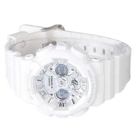 Casio G-Shock Analog Digital Bio Based Cinturino in resina bianca Quadrante argento Quarzo GMA-S120VA-7A 200M Orologio da donna