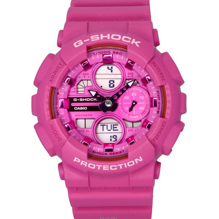 Orologio Casio G-Shock analogico digitale in resina a base biologica con quadrante rosa al quarzo GMA-S140PP-4A 200M da donna