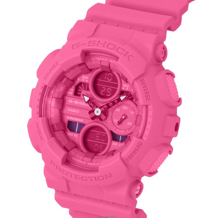Orologio da donna Casio G-Shock Pink Ribbon con cinturino in resina a base biologica, analogico digitale, quadrante rosa, al quarzo GMA-S145PK-4A 200M
