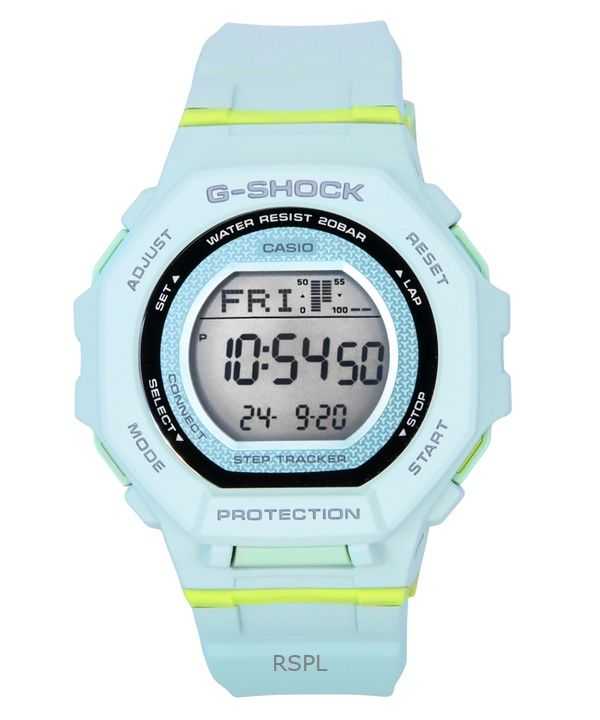 Casio G-Shock G-Squad Digital Smartphone Link Orologio da donna al quarzo in resina a base biologica verde chiaro GMD-B300-3 200