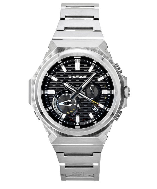 Orologio da uomo Casio G-Shock G-Steel Analog Smartphone Link in acciaio inossidabile con quadrante nero e solare GST-B1000D-1A 200M