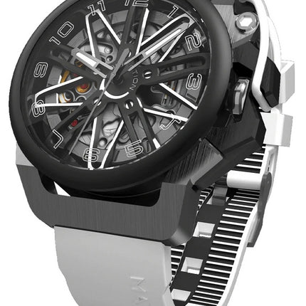 Orologio da uomo Mazzucato RIM GT con cronografo reversibile quadrante scheletrato automatico GT3-WH