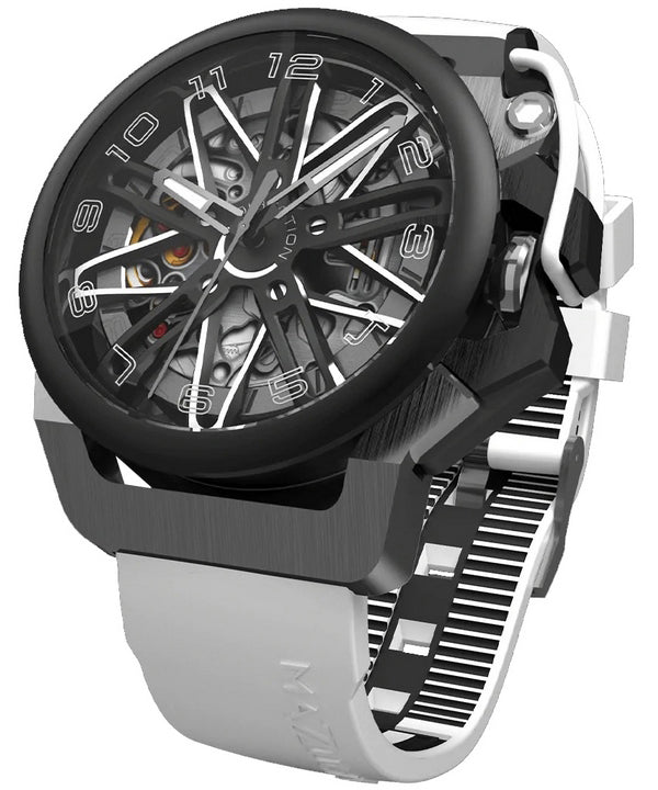 Orologio da uomo Mazzucato RIM GT con cronografo reversibile quadrante scheletrato automatico GT3-WH