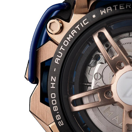 Orologio da uomo Mazzucato RIM GT con cronografo reversibile quadrante scheletrato automatico GT5-RG