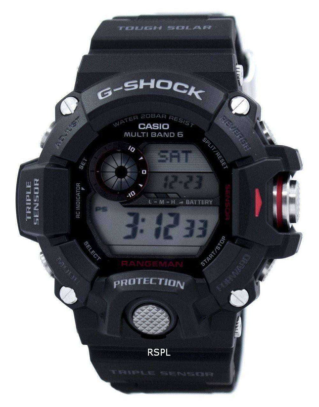 Orologio da uomo Casio Rangeman G-Shock Triple Sensor Atomic GW-9400-1 GW9400-1