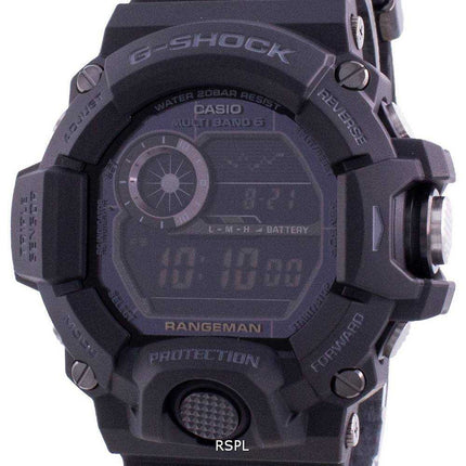 Orologio da uomo Casio G-Shock Rangeman Black Out Solar Powered GW-9400-1B GW9400-1B 200M