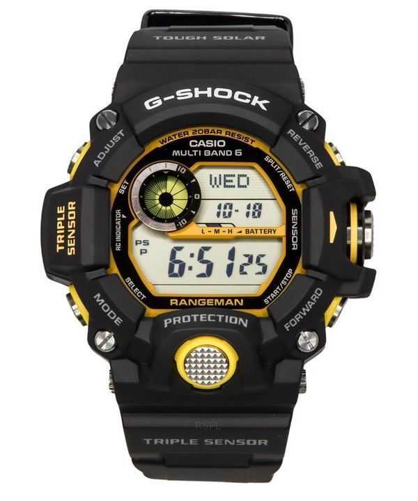 Orologio da uomo Casio G-Shock Master Of G-Land Rangeman digitale con cinturino in resina nera solare GW-9400Y-1 200M