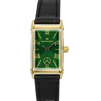 Orologio unisex Hamilton American Classic Ardmore con cinturino in pelle e quadrante verde al quarzo H11261760