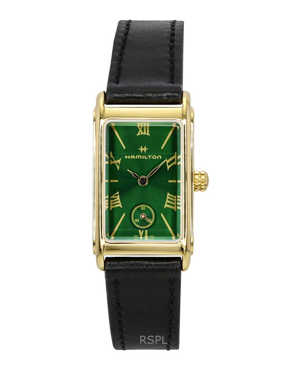 Orologio unisex Hamilton American Classic Ardmore con cinturino in pelle e quadrante verde al quarzo H11261760