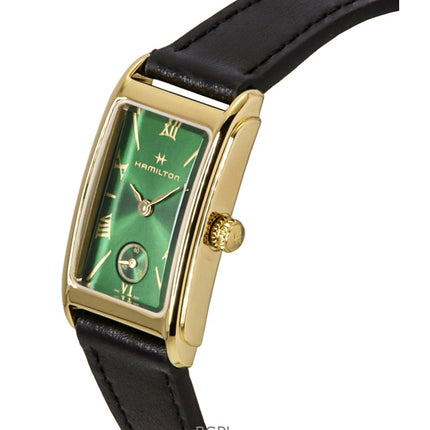 Orologio unisex Hamilton American Classic Ardmore con cinturino in pelle e quadrante verde al quarzo H11261760