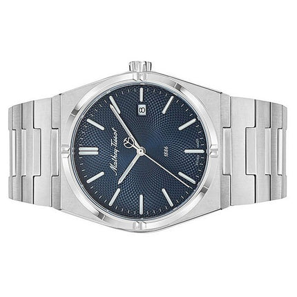 Orologio da uomo Mathey-Tissot Zeus in acciaio inossidabile con quadrante blu al quarzo H118ABU