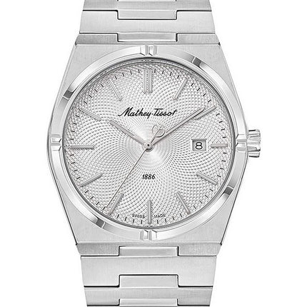 Orologio da uomo Mathey-Tissot Zeus in acciaio inossidabile con quadrante argentato al quarzo H118AS