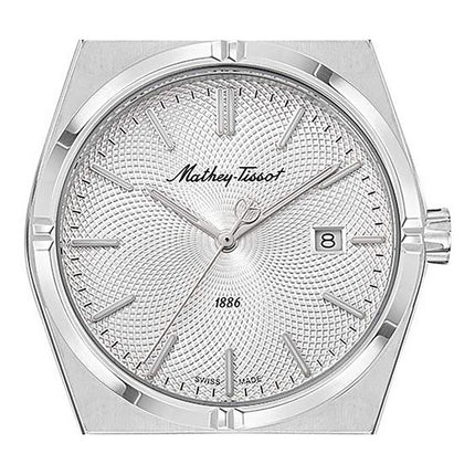Orologio da uomo Mathey-Tissot Zeus in acciaio inossidabile con quadrante argentato al quarzo H118AS