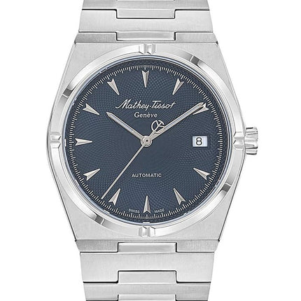 Orologio da uomo Mathey-Tissot Zeus in acciaio inossidabile con quadrante blu al quarzo H118ATABU