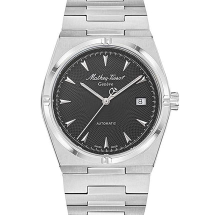 Orologio da uomo Mathey-Tissot Zeus in acciaio inossidabile con quadrante nero automatico H118ATAN