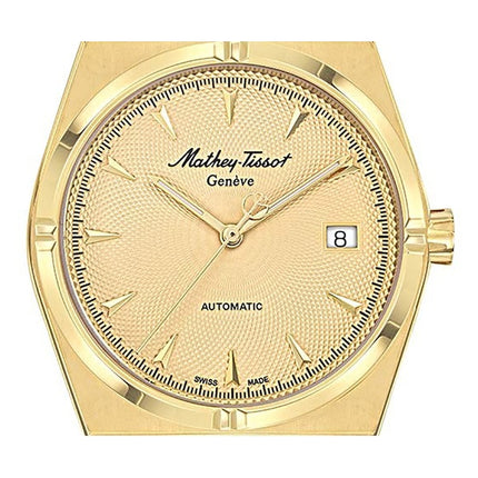 Orologio da uomo Mathey-Tissot Zeus in acciaio inossidabile color oro giallo con quadrante champagne automatico H118ATPDI