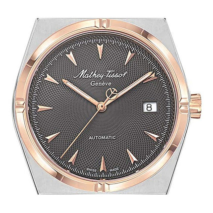 Orologio da uomo Mathey-Tissot Zeus Two Tone in acciaio inossidabile con quadrante grigio automatico H118ATRS