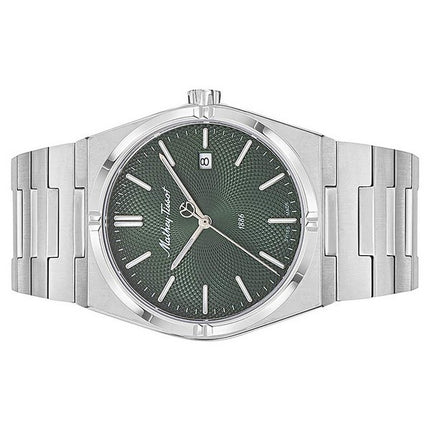 Orologio da uomo Mathey-Tissot Zeus in acciaio inossidabile con quadrante verde al quarzo H118AV