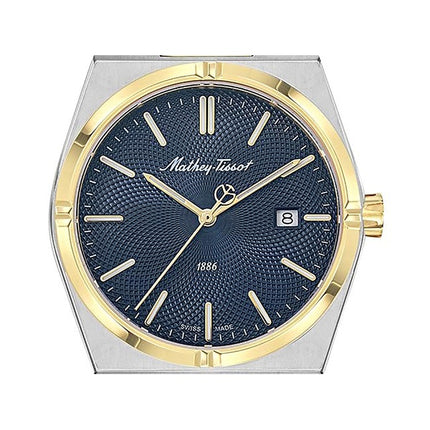 Orologio da uomo Mathey-Tissot Zeus Two Tone in acciaio inossidabile con quadrante blu al quarzo H118BBU