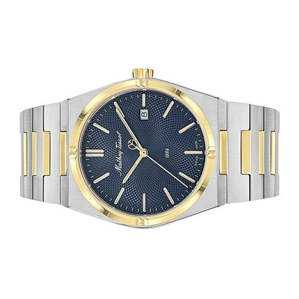 Orologio da uomo Mathey-Tissot Zeus Two Tone in acciaio inossidabile con quadrante blu al quarzo H118BBU