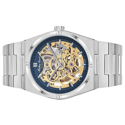 Orologio da uomo Mathey-Tissot Zeus Skeleton in acciaio inossidabile con quadrante blu automatico H118CFABU