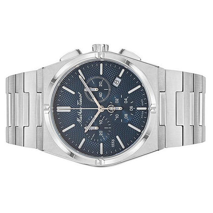 Orologio da uomo Mathey-Tissot Zeus Chrono in acciaio inossidabile con quadrante blu al quarzo H118CHABU