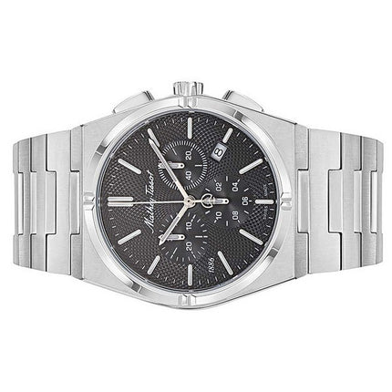 Orologio da uomo Mathey-Tissot Zeus Chrono in acciaio inossidabile con quadrante nero al quarzo H118CHAN