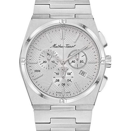 Orologio da uomo Mathey-Tissot Zeus Chrono in acciaio inossidabile con quadrante argentato al quarzo H118CHAS