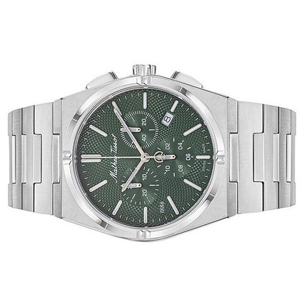 Orologio da uomo Mathey-Tissot Zeus Chrono in acciaio inossidabile con quadrante verde al quarzo H118CHAV