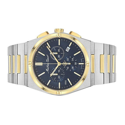 Orologio da uomo Mathey-Tissot Zeus Chrono Two Tone in acciaio inossidabile con quadrante blu al quarzo H118CHBBU