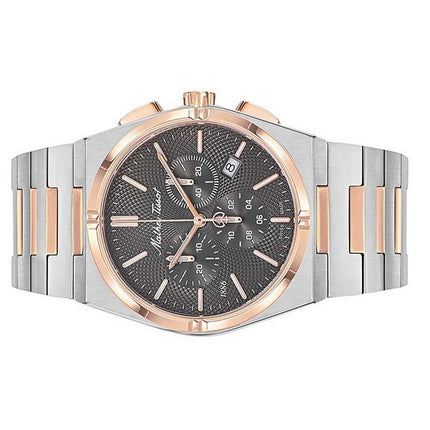 Orologio da uomo Mathey-Tissot Zeus Chrono Two Tone in acciaio inossidabile con quadrante nero al quarzo H118CHRS