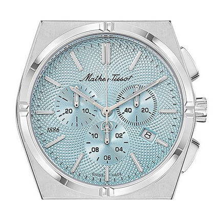 Orologio da uomo Mathey-Tissot Zeus Chrono in acciaio inossidabile con quadrante blu al quarzo H118CHSK