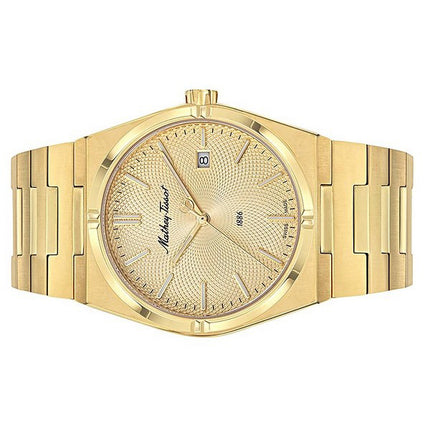 Orologio da uomo Mathey-Tissot Zeus in acciaio inossidabile color oro con quadrante champagne al quarzo H118PDI