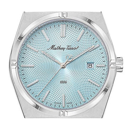 Orologio da uomo Mathey-Tissot Zeus in acciaio inossidabile con quadrante blu al quarzo H118SK
