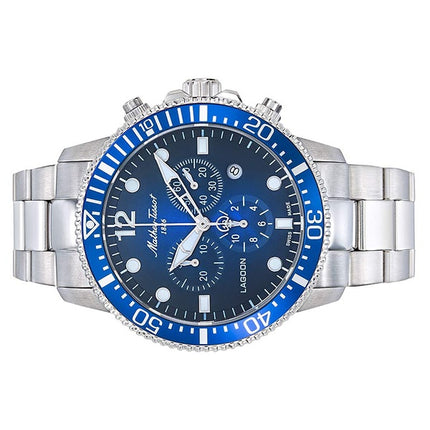 Orologio da uomo Mathey-Tissot Lagoon Chronograph in acciaio inossidabile con quadrante blu al quarzo H123CHABU 100M