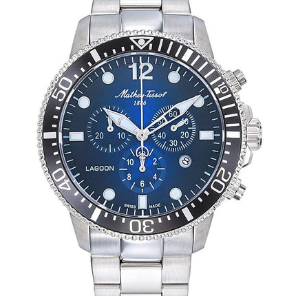 Orologio da uomo Mathey-Tissot Lagoon Chronograph in acciaio inossidabile con quadrante blu al quarzo H123CHABUN 100M