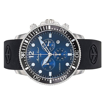 Orologio da uomo Mathey-Tissot Lagoon Chronograph cinturino in silicone quadrante blu al quarzo H123CHALBUN 100M